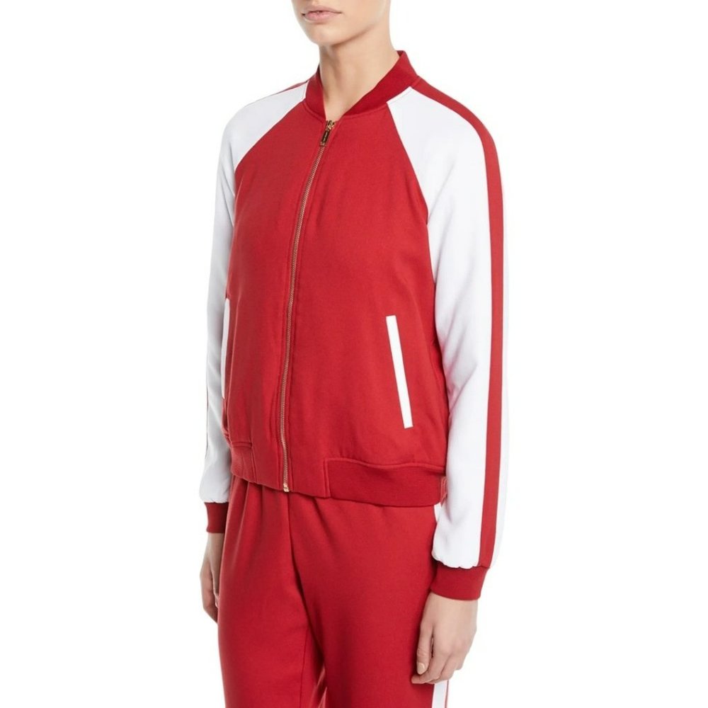MICHAEL Michael Kors Colorblock Track Jacket In Red White Size Medium Y2K Gorp